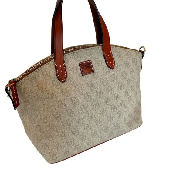 Dooney and Bourke Handbags - Dooney & Bourke Women's Olive Green Monogram Canvas Satchel Handbag